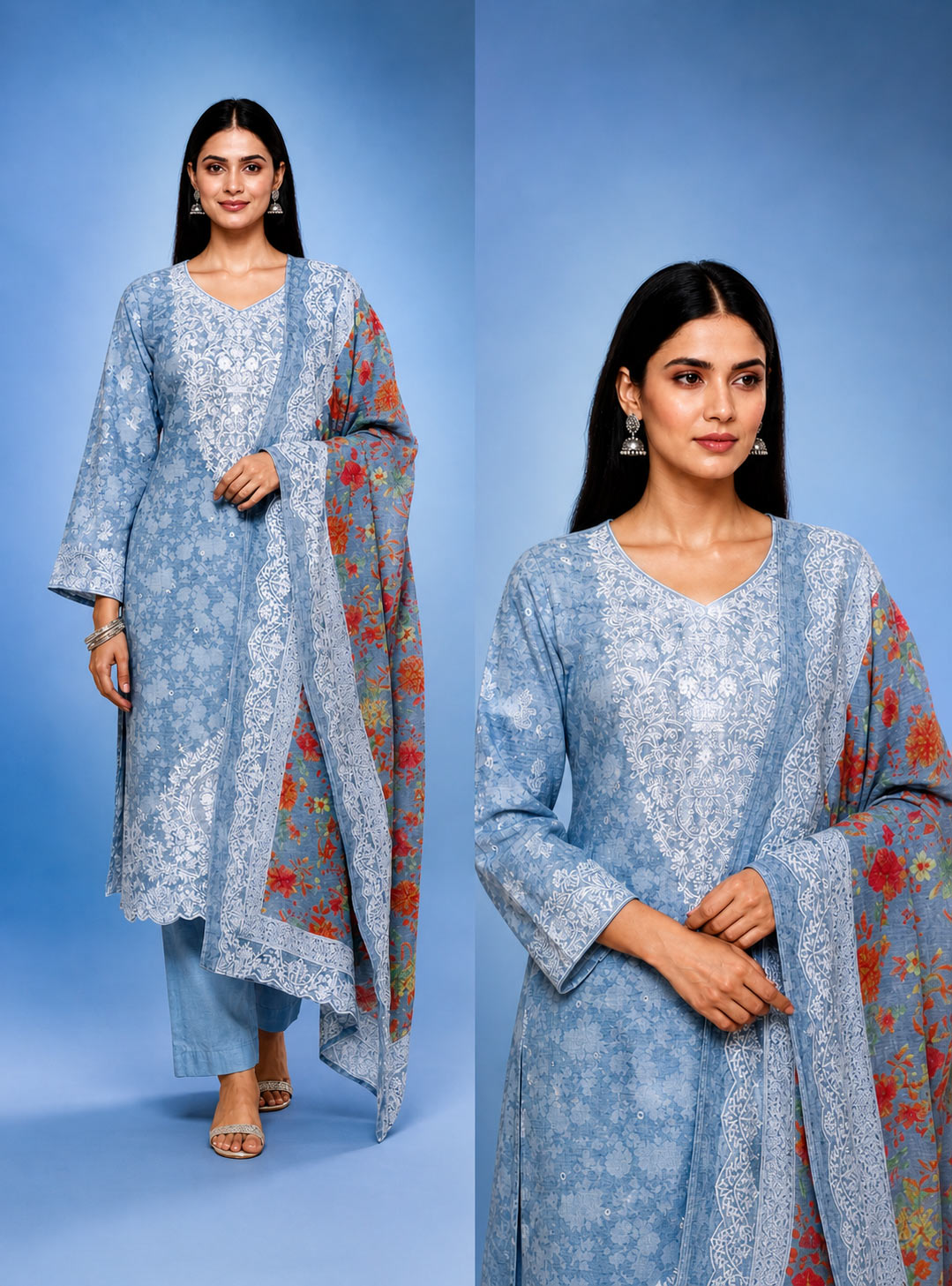 সুতি থ্রি পিস